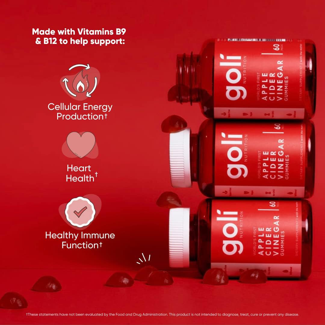 GOMITAS GOLI DE VINAGRE DE MANZANA - CON VITAMINAS QUE TU CUERPO ENTIENDE