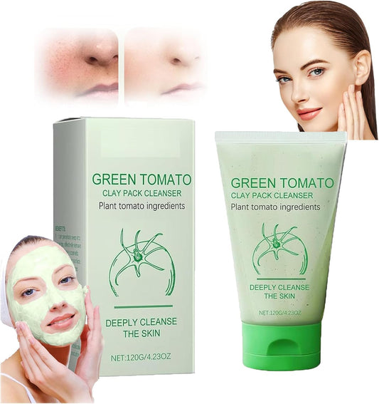 Limpiador Facial de Arcilla con Tomate Verde – Limpieza Profunda y Control de Poros